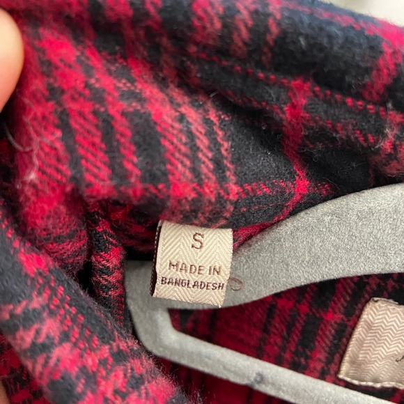 Jachs Men’s Flannel Size Small Red & Black Plaid Button Up Cabincore - Picture 4 of 7